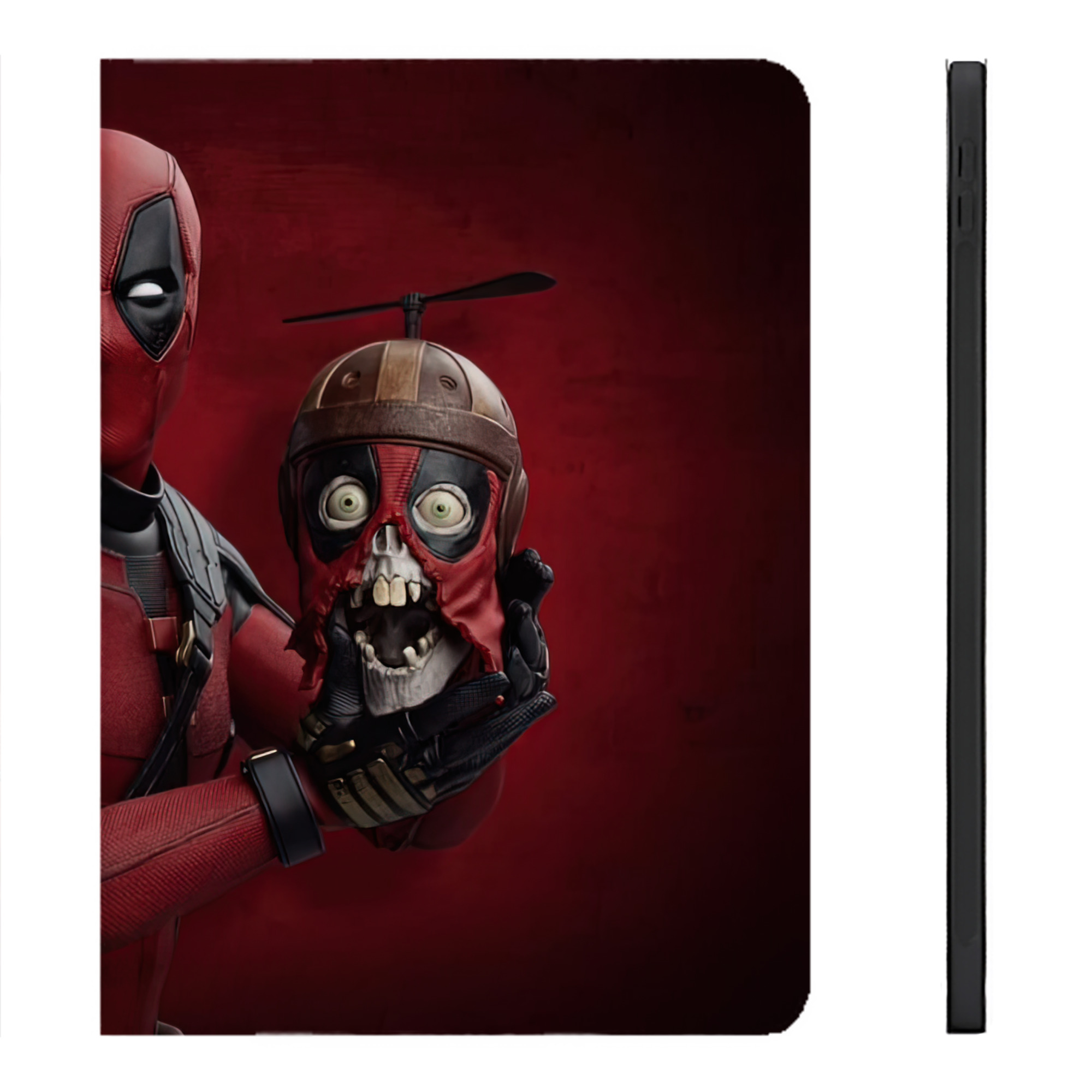 （画像用） Deadpool デッドプール IPadケース ペンホルダー付き ブックスタイルデザイン